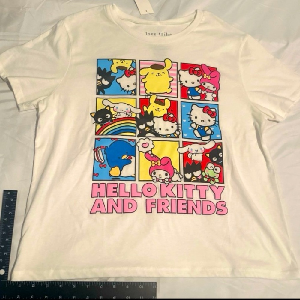 White Hello Kitty and friends T-shirt NWT